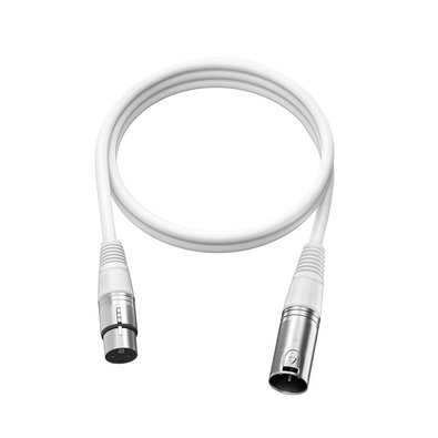 Cabo de Microfone XLR Fifine L9, 1.8 Metros, Balanceado Macho/Fêmea, Branco - L9CW