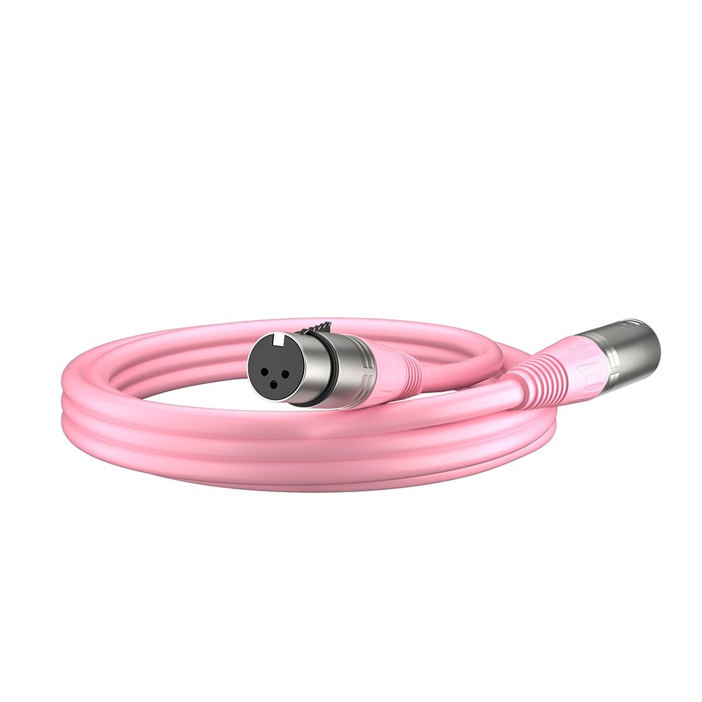 Imagem 3 de 4 do produto Cabo de Microfone XLR Fifine L9, 1.8 Metros, Balanceado Macho/Fêmea, Rosa - L9CP