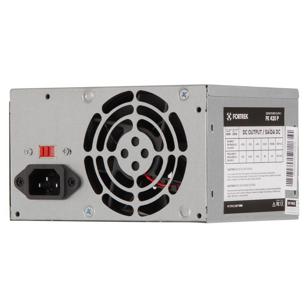 Fonte Fortrek PWS-2003, 200W, Sem Cabo, Prata - FK420P - view 3