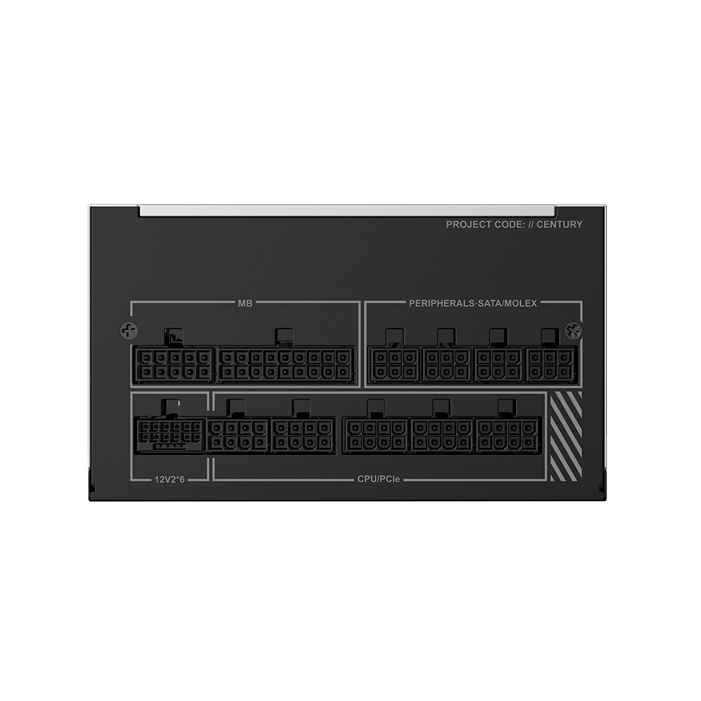 Fonte Montech CENTURY II, 1200W, 80 Plus Gold, Full Modular, ATX 3.1, PFC Ativo, Cinza - CENTURY II 1200W - view 6