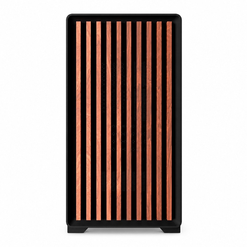 Gabinete Gamer Liketec Bambu, Micro-ATX, Painel Frontal com Detalhes em Madeira, Preto - LC-KB-BAMBU-2025-1004 - view 4