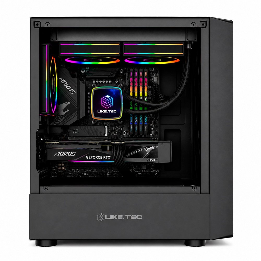Gabinete Gamer Liketec Bambu, Micro-ATX, Painel Frontal com Detalhes em Madeira, Preto - LC-KB-BAMBU-2025-1004 - view 3