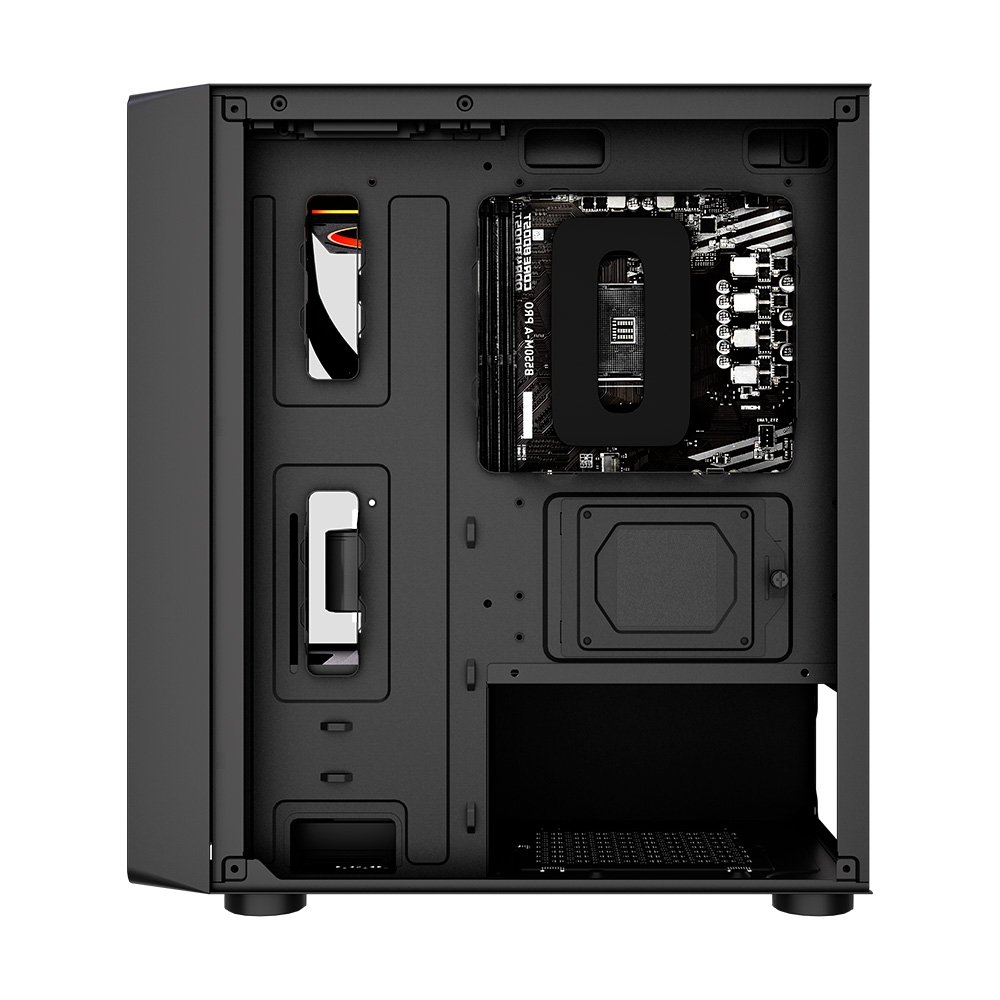 Gabinete Gamer Liketec Bambu, Micro-ATX, Painel Frontal com Detalhes em Madeira, Preto - LC-KB-BAMBU-2025-1004 - view 11