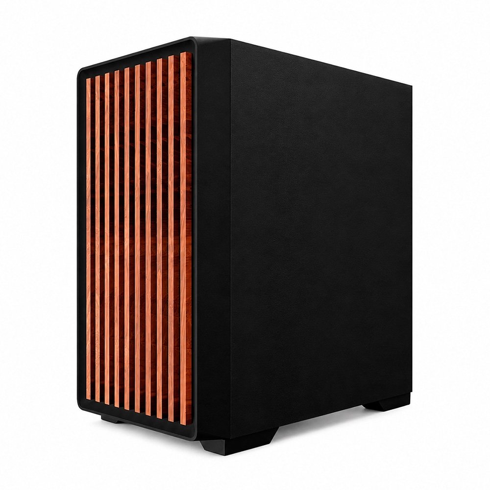 Gabinete Gamer Liketec Bambu, Micro-ATX, Painel Frontal com Detalhes em Madeira, Preto - LC-KB-BAMBU-2025-1004 - view 5