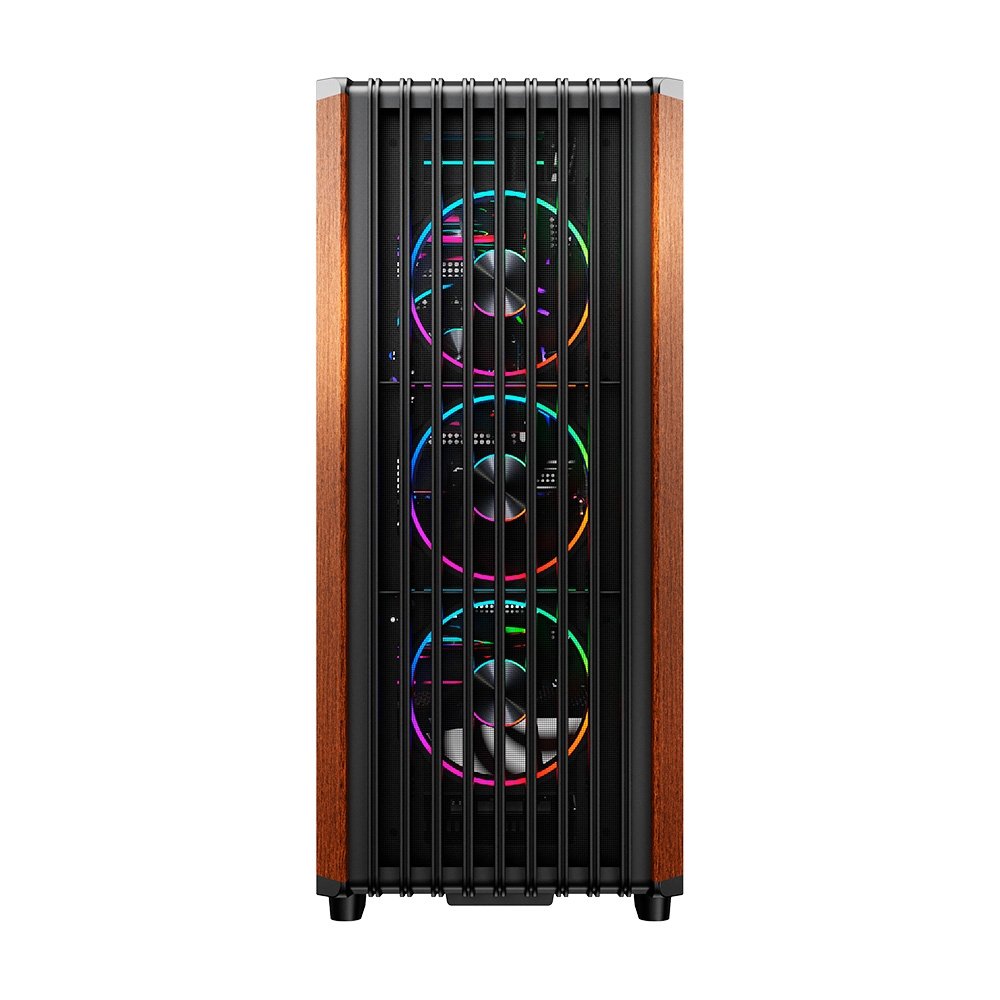 Gabinete Gamer Liketec Pinos, E-ATX, Painel Frontal com Detalhes em Madeira, Preto - LC-KB-PINOS-2025-1002 - view 3