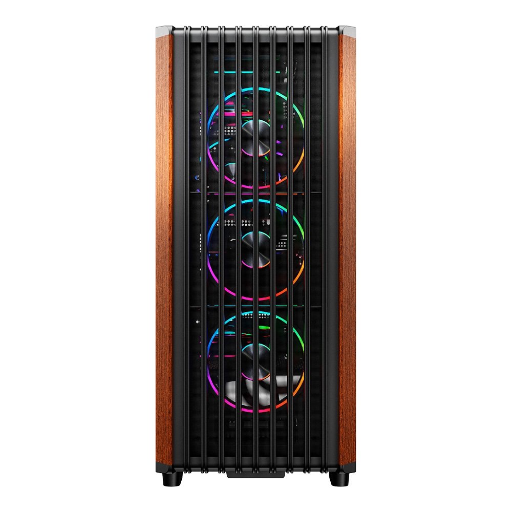 Gabinete Gamer Liketec Pinos E-ATX, Painel Frontal com Detalhes em Madeira, Preto - LC-KB-PINOS-2025-1002 - view 3