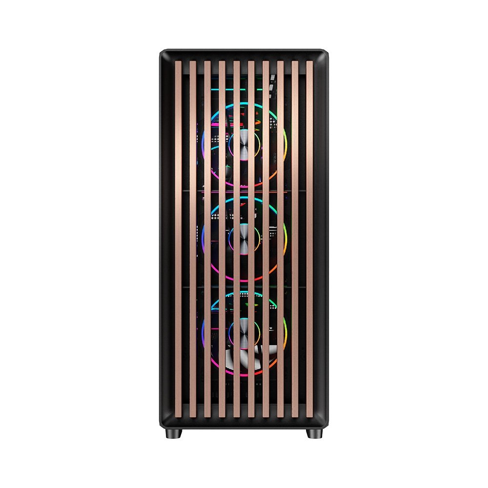 Gabinete Gamer Liketec Oak Wood, E-ATX, Painel Frontal com Detalhes em Madeira, Preto - LC-KB-WOD-2025-1003 - view 3