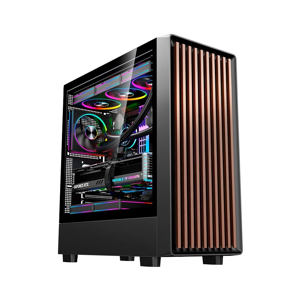 Gabinete Liketec Oak Wood Preto