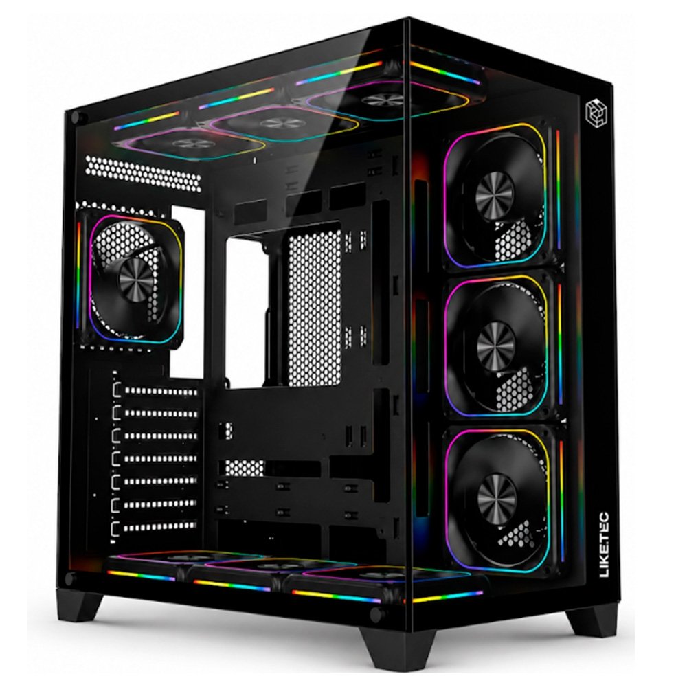 Gabinete Gamer Liketec Zeus V3, ATX, Frontal e Lateral em Vidro Temperado, Sem Fans, Preto - LC-KB-ZEUSV3-2025-1000 - view 2