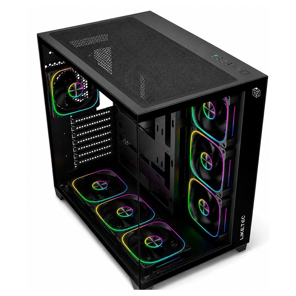 Gabinete Gamer Liketec Zeus V3, ATX, Frontal e Lateral em Vidro Temperado, Sem Fans, Preto - LC-KB-ZEUSV3-2025-1000 - view 5