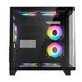 Gabinete Gamer Liketec Madness Small, Mini Tower, Micro-ATX, Lateral e Frontal em Vidro Curvo, Sem Fans, Preto - LK-MADNESS-MINI-25-BLK