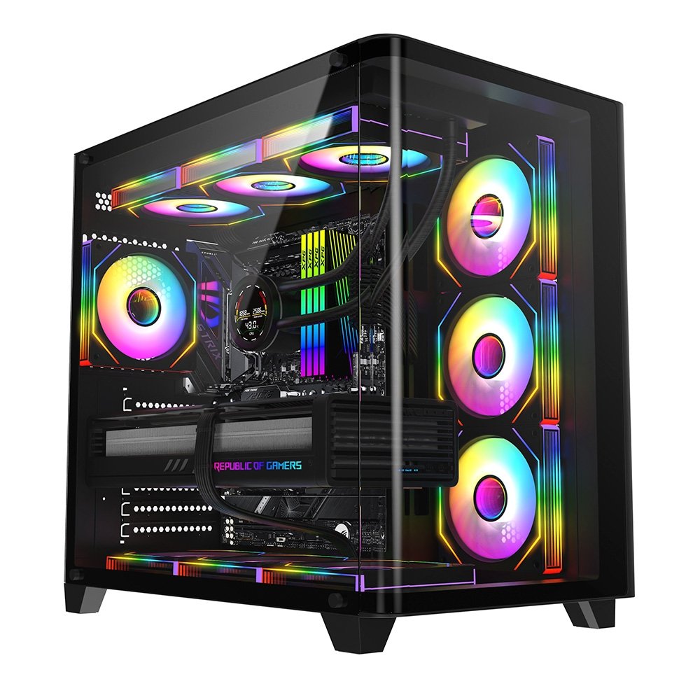 Gabinete Gamer Liketec Madness X, Mid Tower, ATX, Lateral e Frontal em Vidro Curvo, Sem Fans, Preto - LKT-MDX-25-BLK01 - view 9