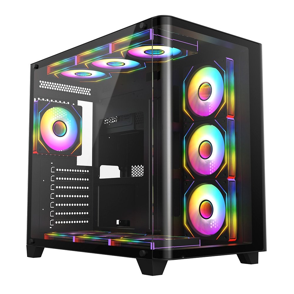 Gabinete Gamer Liketec Madness X, Mid Tower, ATX, Lateral e Frontal em Vidro Curvo, Sem Fans, Preto - LKT-MDX-25-BLK01 - view 10