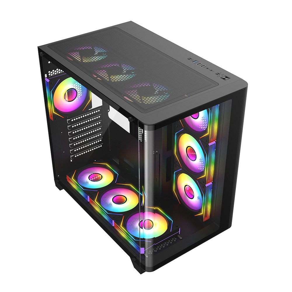 Gabinete Gamer Liketec Madness X, Mid Tower, ATX, Lateral e Frontal em Vidro Curvo, Sem Fans, Preto - LKT-MDX-25-BLK01 - view 13