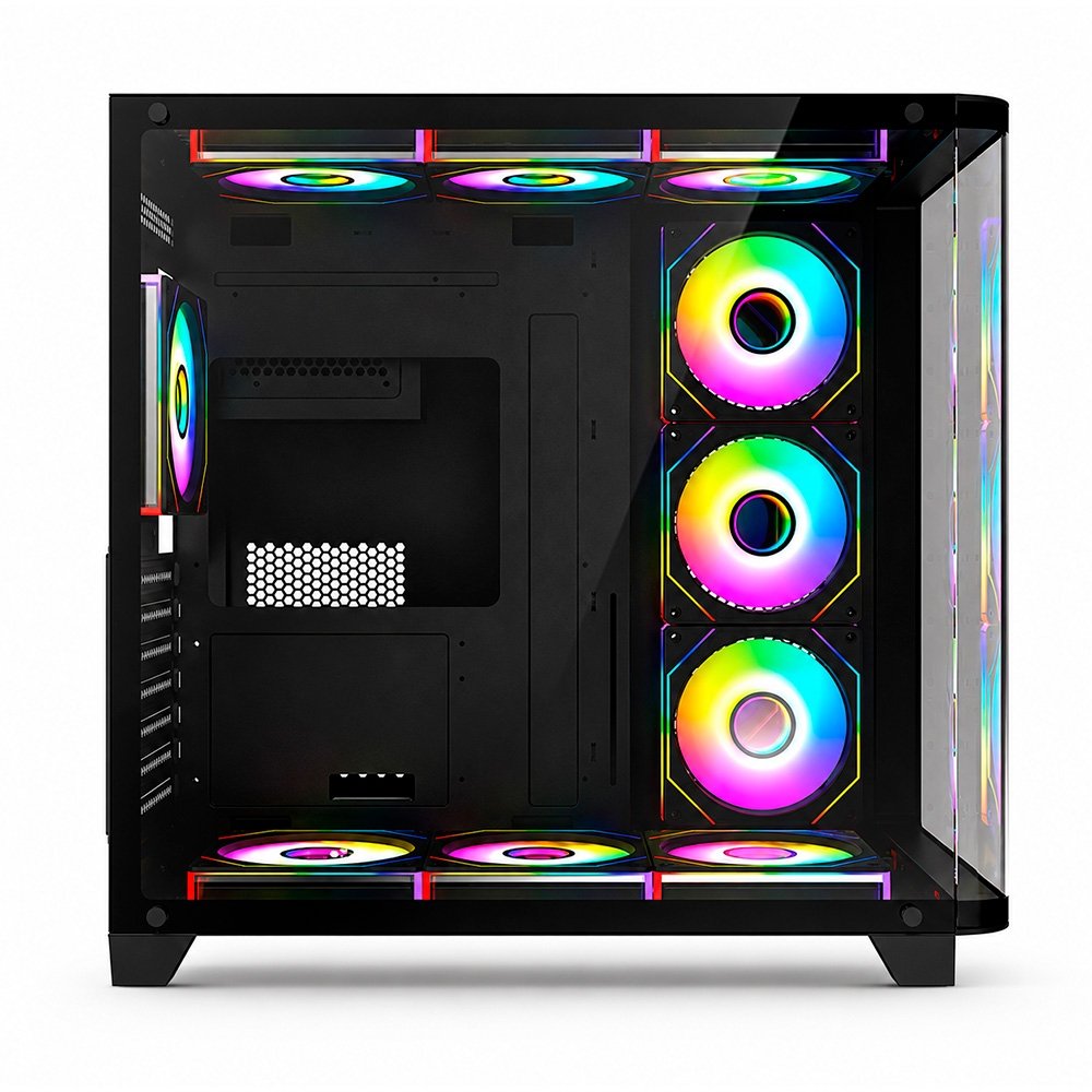 Gabinete Gamer Liketec Madness X, Mid Tower, ATX, Lateral e Frontal em Vidro Curvo, Sem Fans, Preto - LKT-MDX-25-BLK01 - view 4