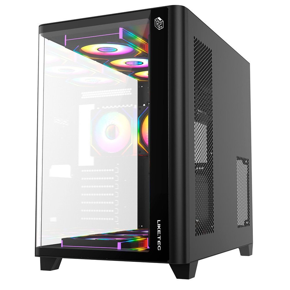 Gabinete Gamer Liketec Madness X, Mid Tower, ATX, Lateral e Frontal em Vidro Curvo, Sem Fans, Preto - LKT-MDX-25-BLK01 - view 6