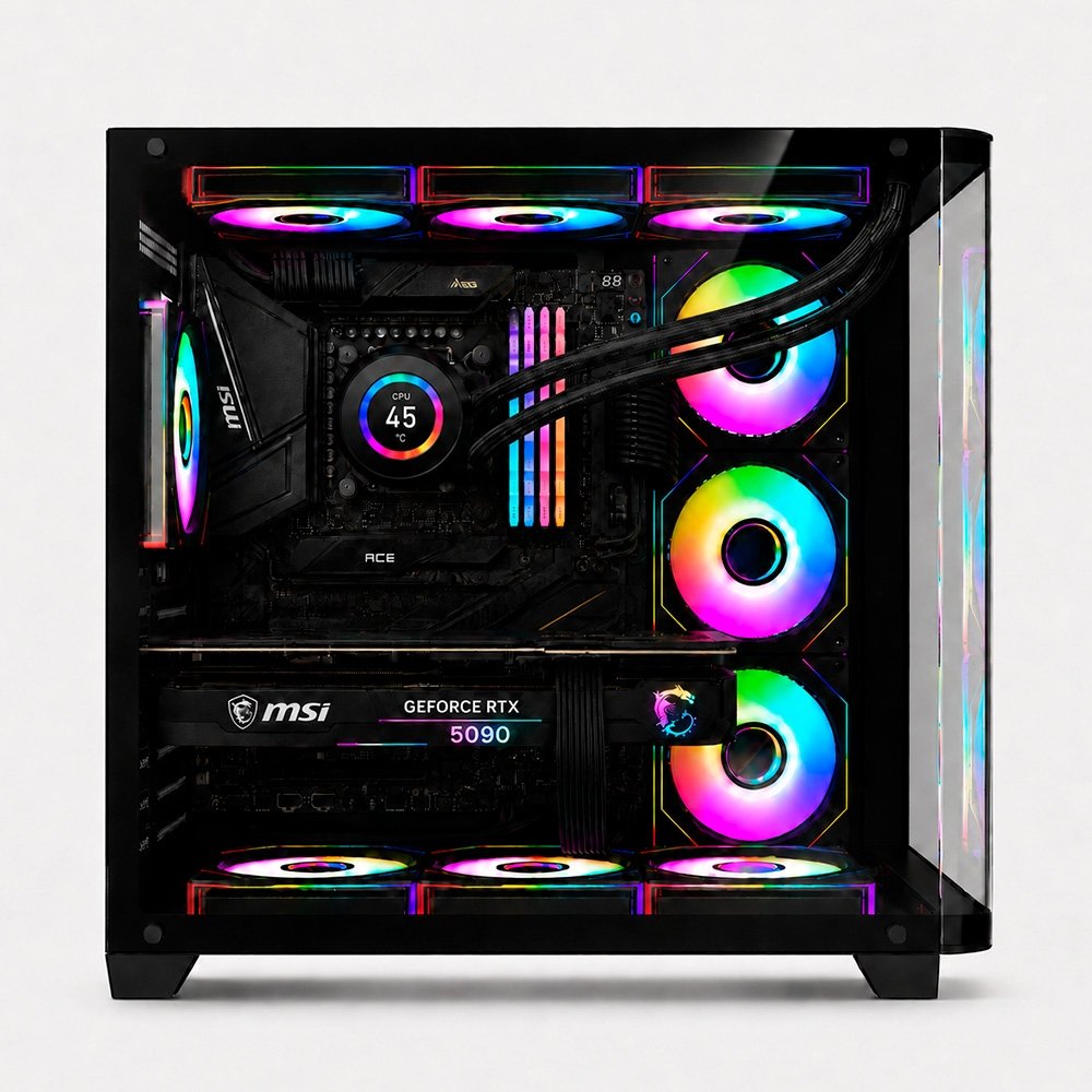 Gabinete Gamer Liketec Madness Pro, Mid Tower, ATX, Lateral e Frontal em Vidro Curvo, LED ARGB, Sem Fans, Preto - LT-GB-MADNESSPRO-DARK-V1 - view 2