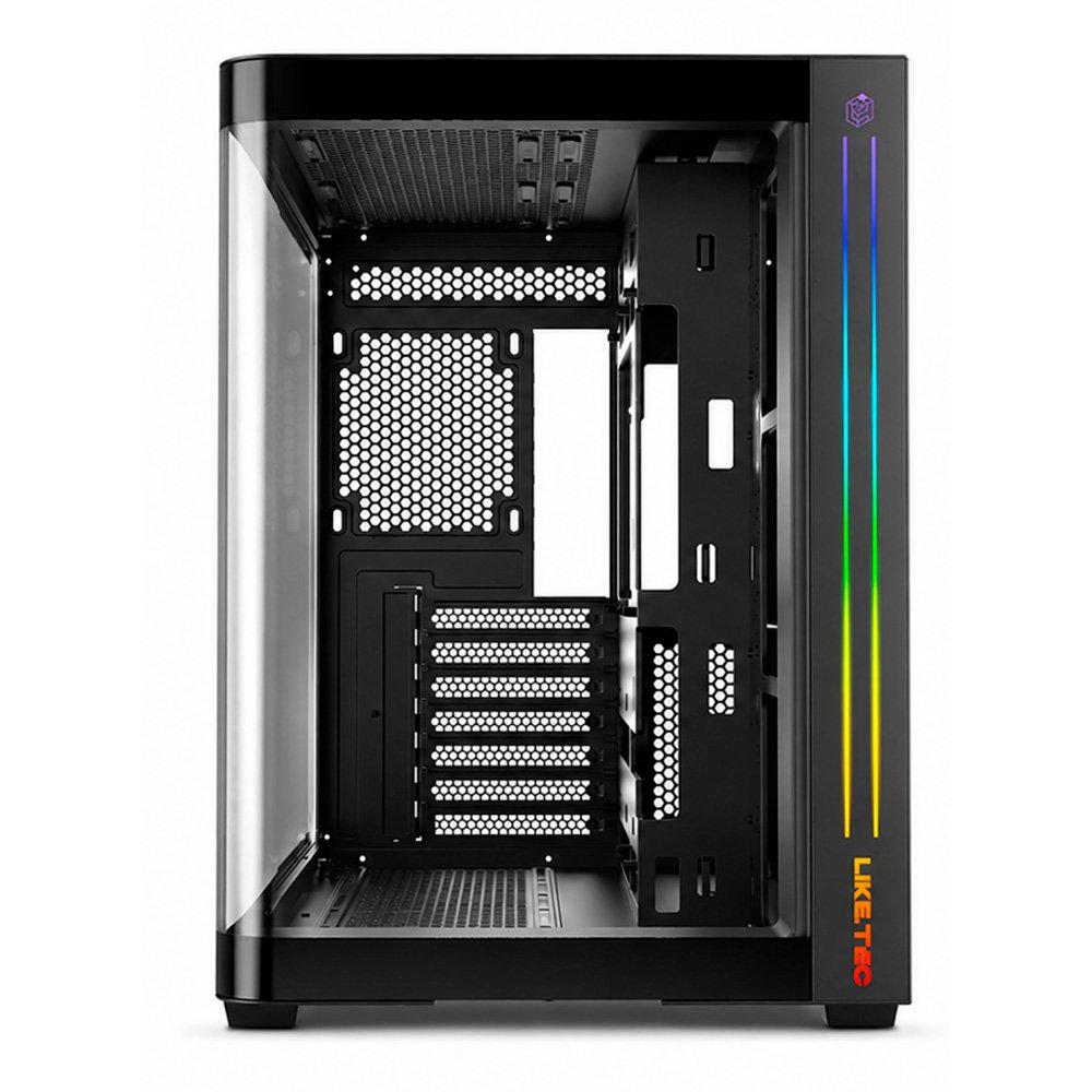Gabinete Gamer Liketec Madness Pro, Mid Tower, ATX, Lateral e Frontal em Vidro Curvo, LED ARGB, Sem Fans, Preto - LT-GB-MADNESSPRO-DARK-V1 - view 4