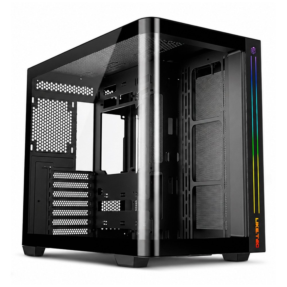 Gabinete Gamer Liketec Madness Pro, Mid Tower, ATX, Lateral e Frontal em Vidro Curvo, LED ARGB, Sem Fans, Preto - LT-GB-MADNESSPRO-DARK-V1 - view 5