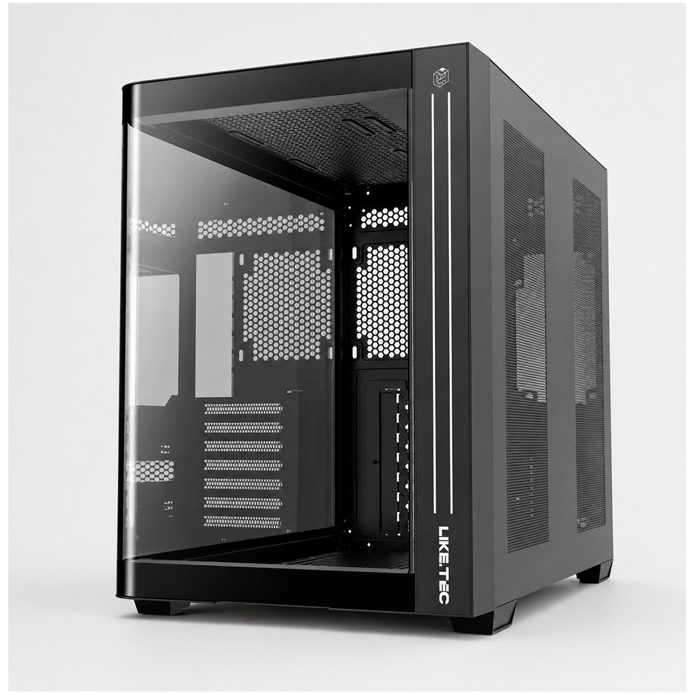 Gabinete Gamer Liketec Madness Pro, Mid Tower, ATX, Lateral e Frontal em Vidro Curvo, LED ARGB, Sem Fans, Preto - LT-GB-MADNESSPRO-DARK-V1 - view 10