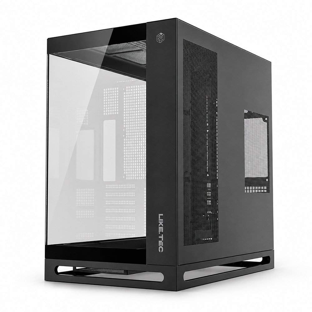 Gabinete Gamer Liketec Cygnus Dark, ATX, Mid Tower, Vidro Temperado, Sem Fans, Preto - LT-GB-CYGNUS-DARK-V1 - view 3