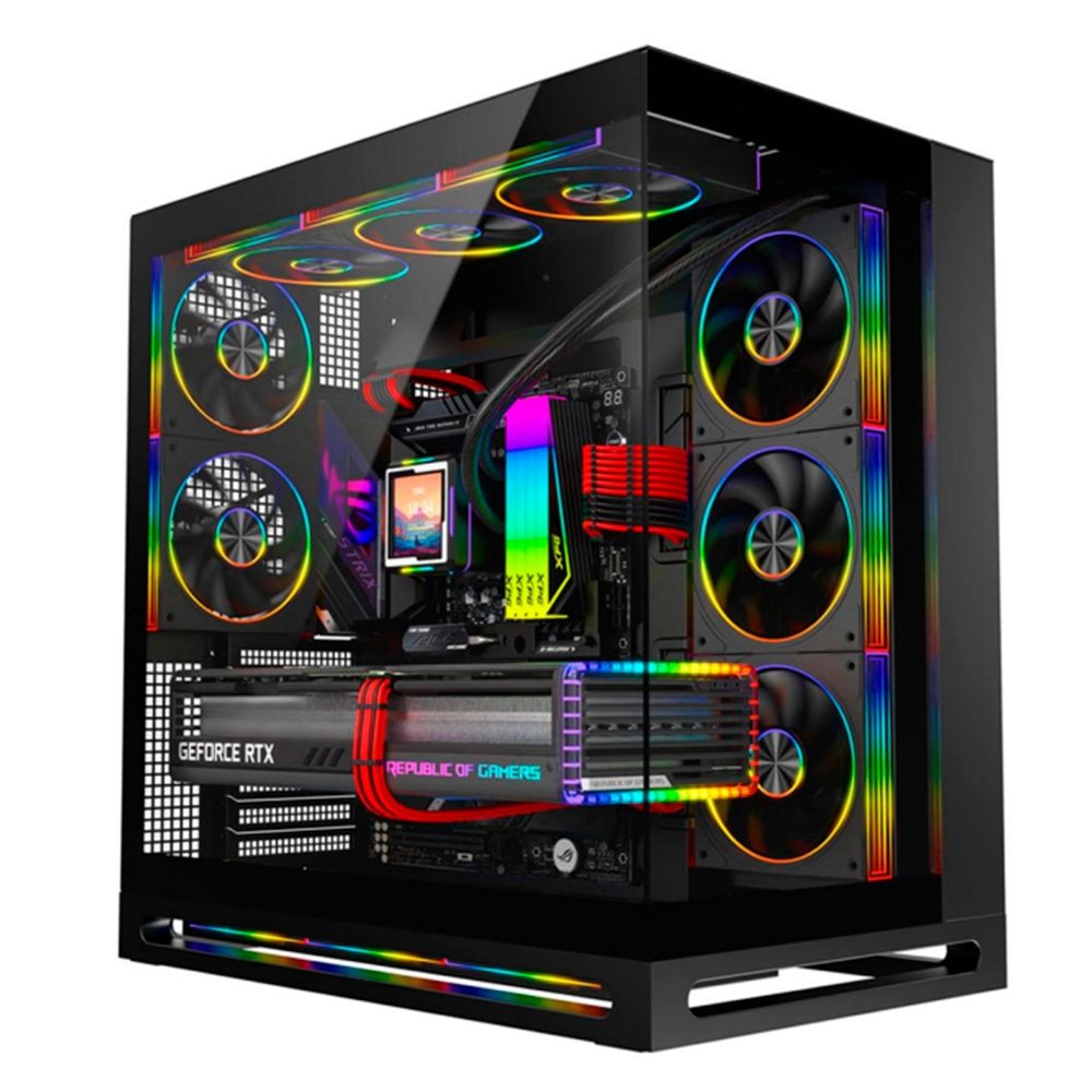 Gabinete Gamer Liketec Cygnus Dark, ATX, Mid Tower, Vidro Temperado, Preto - LT-GB-CYGNUS-DARK-V1 - view 3