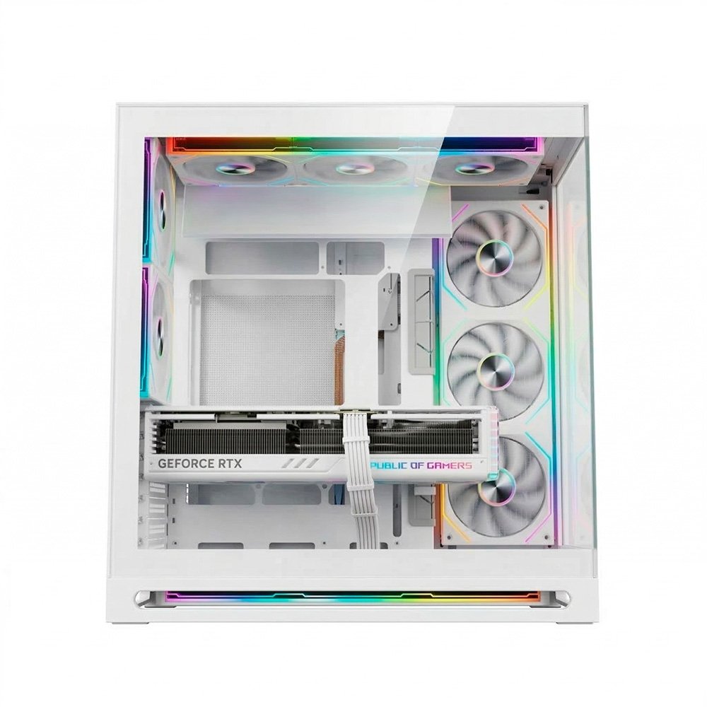Imagem 2 de 7 do produto Gabinete Gamer Liketec Cygnus Snow, ATX, Mid Tower, Vidro Temperado, Branco - LT-GB-CYGNUS-SNOW-V1