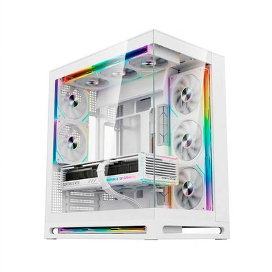 Gabinete Gamer Liketec Cygnus Snow, ATX, Mid Tower, Vidro Temperado, Branco - LT-GB-CYGNUS-SNOW-V1