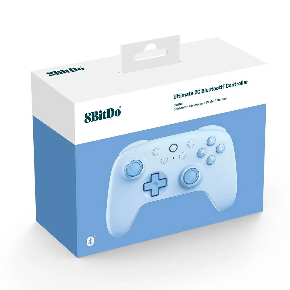 Controle Sem Fio 8BitDo Ultimate 2C, Joysticks com Efeito Hall, Bluetooth, para Switch e Windows, Azul - 80NC01 - view 4