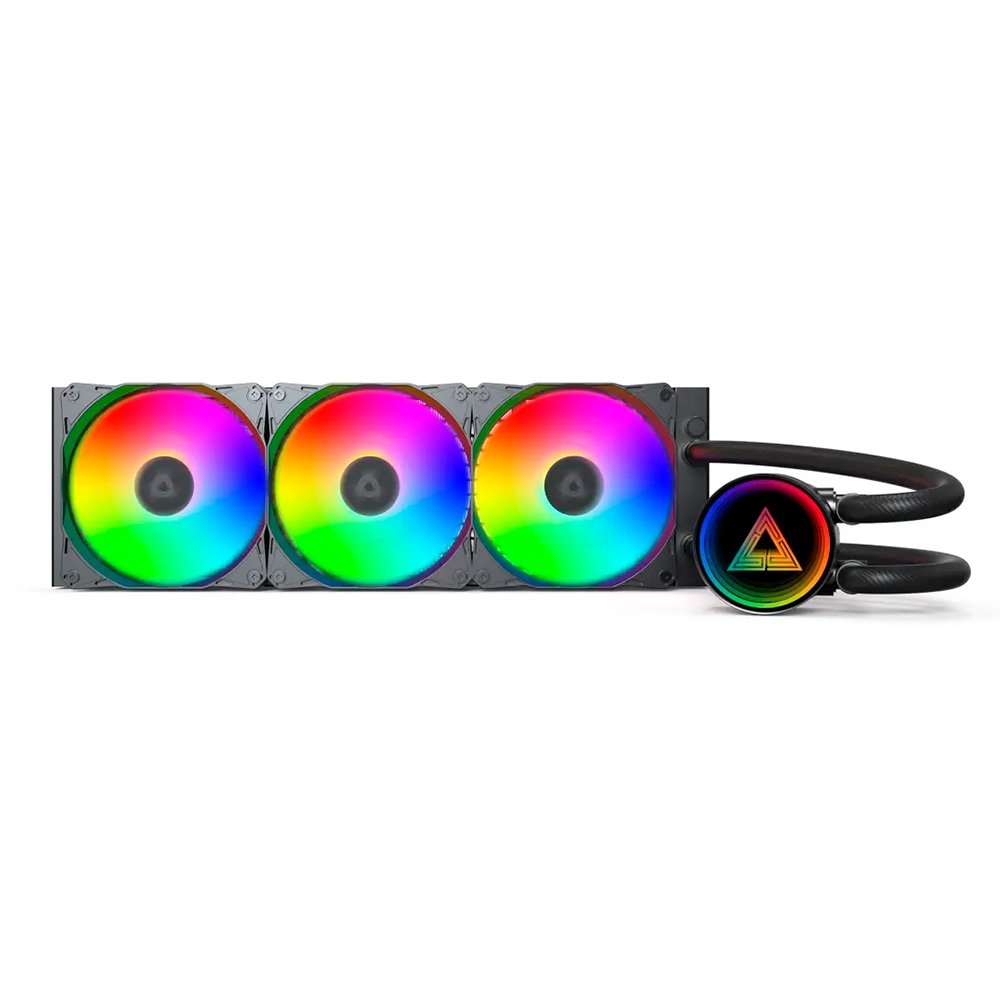 Water Cooler Montech LightFlow, ARGB, 360mm, AMD e Intel, Preto - LGTF360BK - view 3
