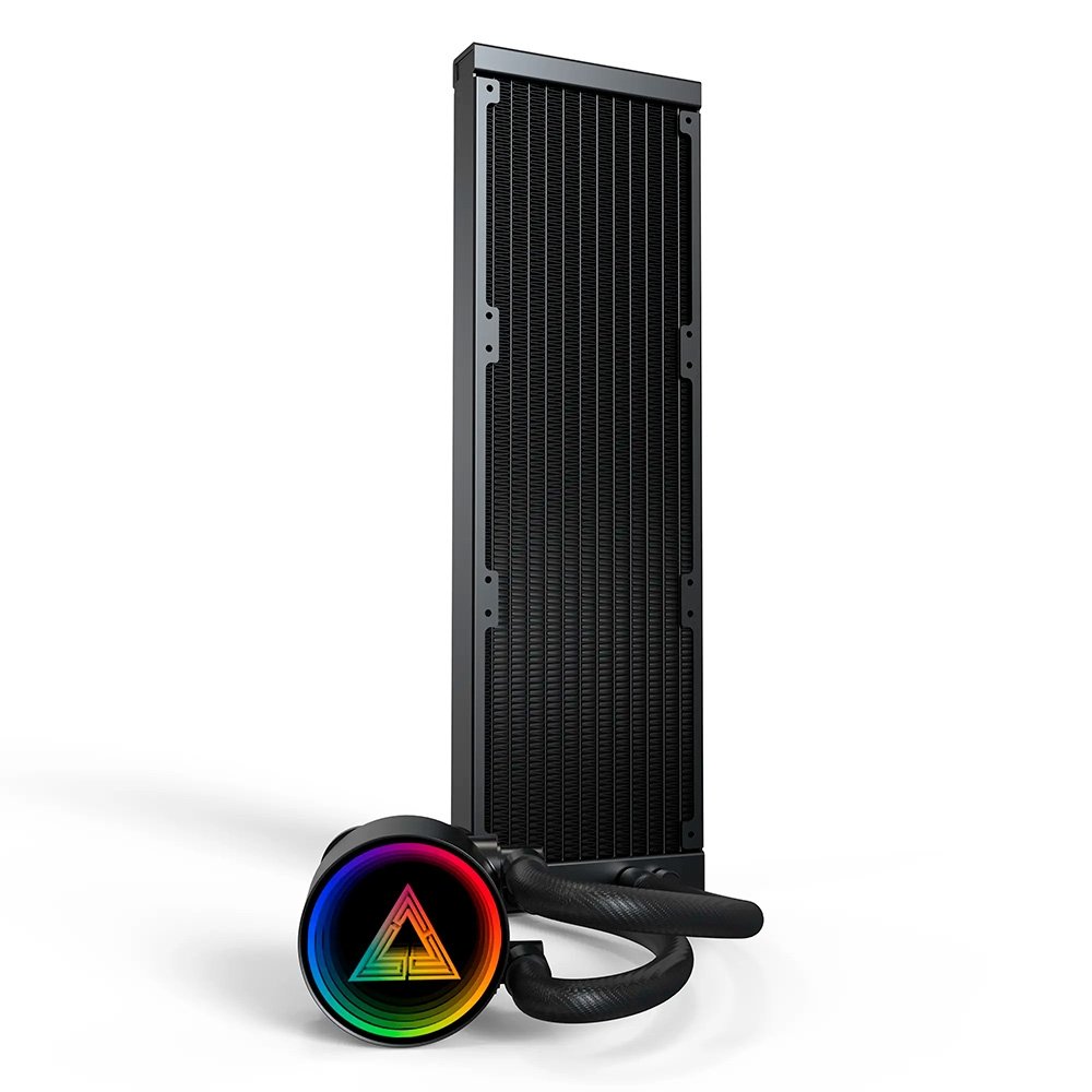 Water Cooler Montech LightFlow, ARGB, 360mm, AMD e Intel, Preto - LGTF360BK - view 2