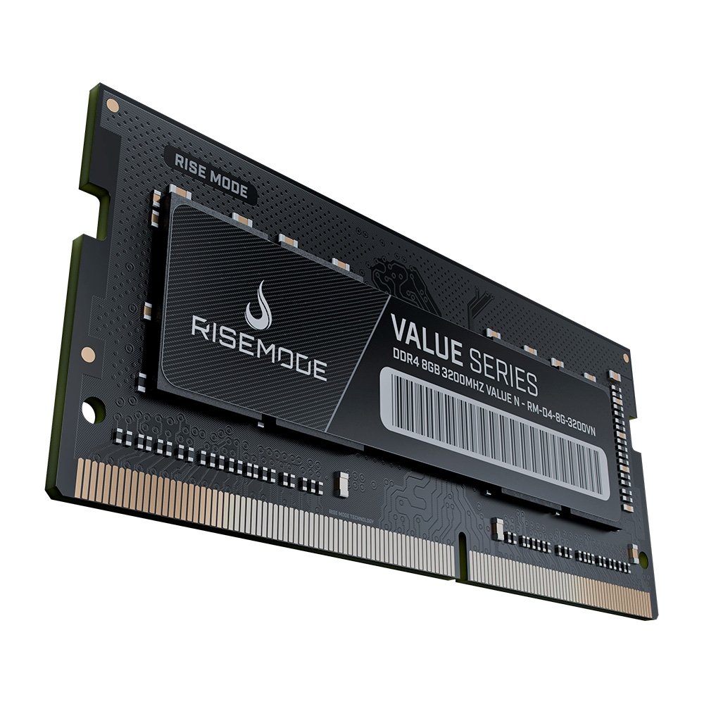 Imagem 2 de 3 do produto Memória para Notebook Rise Mode Value, 8GB, 3200MHz, DDR4, CL22, Preto - RM-D4-8G-3200VN