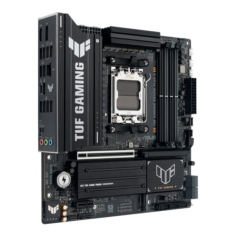 Imagem 2 de 7 do produto Placa Mãe ASUS TUF GAMING B850M-PLUS II, AMD AM5, mATX, DDR5, Preto - 90MB1MT0-M0EAY0