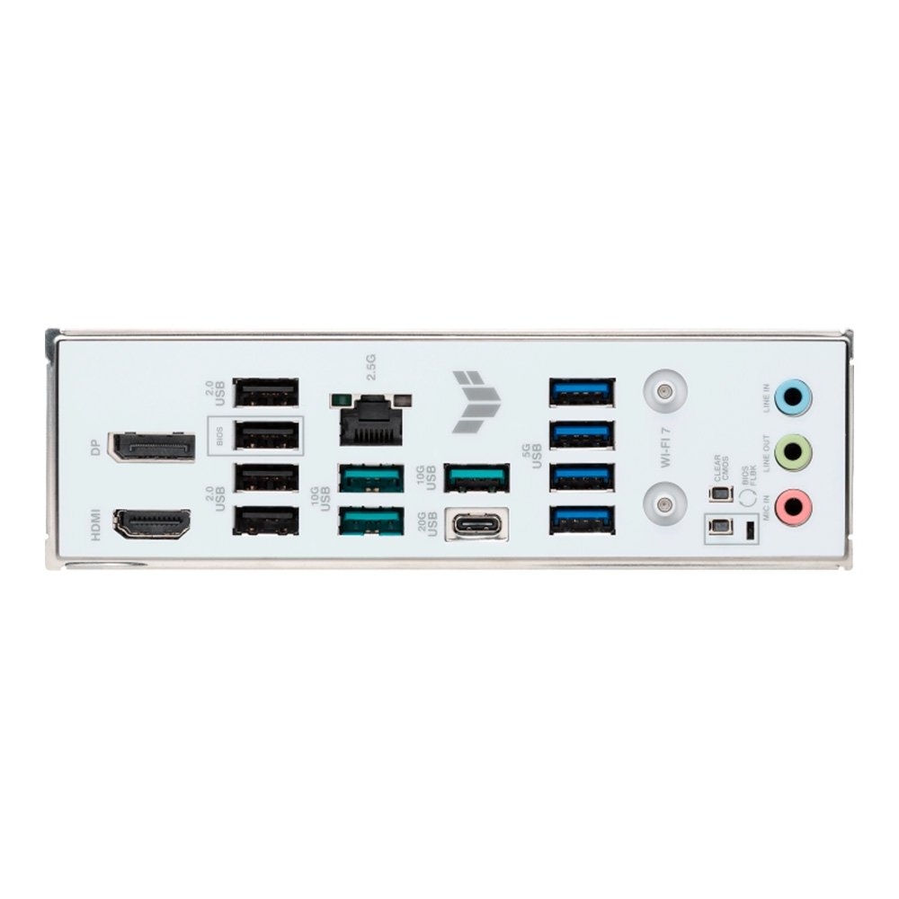Placa Mãe ASUS TUF GAMING B850M-PLUS WIFI7 W, AMD AM5, mATX, DDR5, Wi-fi 7, Bluetooth, Branco - 90MB1MD0-M0EAY0 - view 5