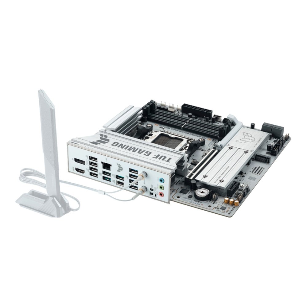 Placa Mãe ASUS TUF GAMING B850M-PLUS WIFI7 W, AMD AM5, mATX, DDR5, Wi-fi 7, Bluetooth, Branco - 90MB1MD0-M0EAY0 - view 6