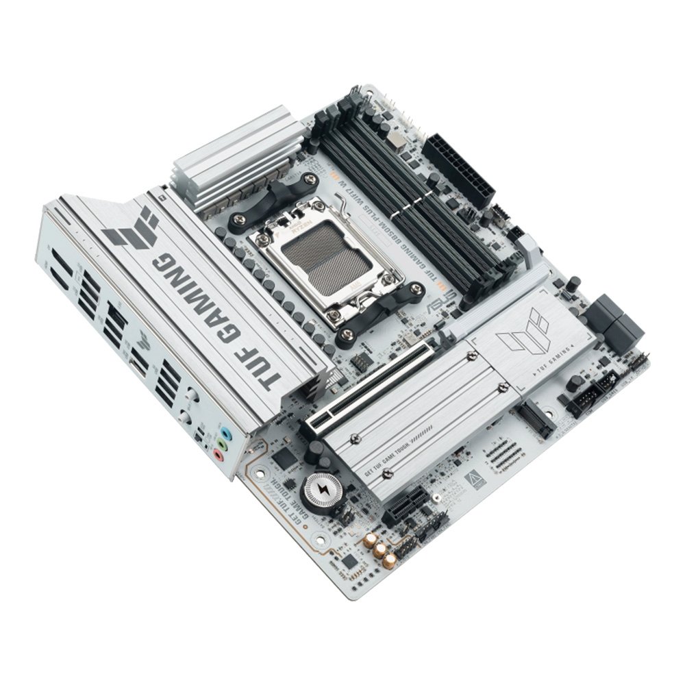 Placa Mãe ASUS TUF GAMING B850M-PLUS WIFI7 W, AMD AM5, mATX, DDR5, Wi-fi 7, Bluetooth, Branco - 90MB1MD0-M0EAY0 - view 4