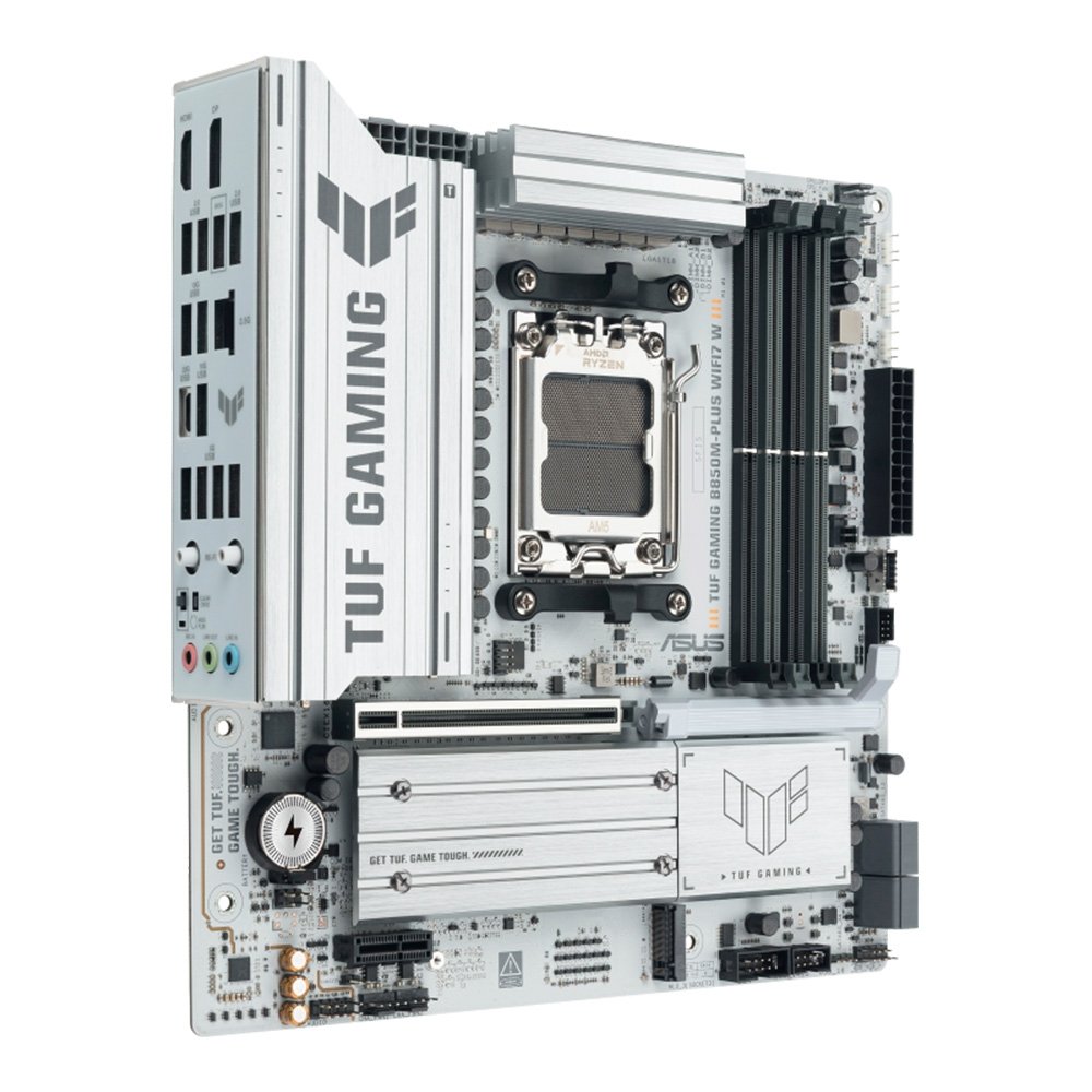 Placa Mãe ASUS TUF GAMING B850M-PLUS WIFI7 W, AMD AM5, mATX, DDR5, Wi-fi 7, Bluetooth, Branco - 90MB1MD0-M0EAY0 - view 3