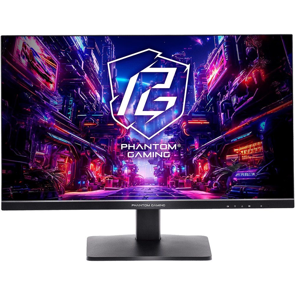 "Monitor Gamer ASRock Phantom 27"""", QHD, 180Hz, 1ms, IPS, FreeSync Premium, HDR 400, DisplayPort e HDMI, Preto - PG27QFT1B"