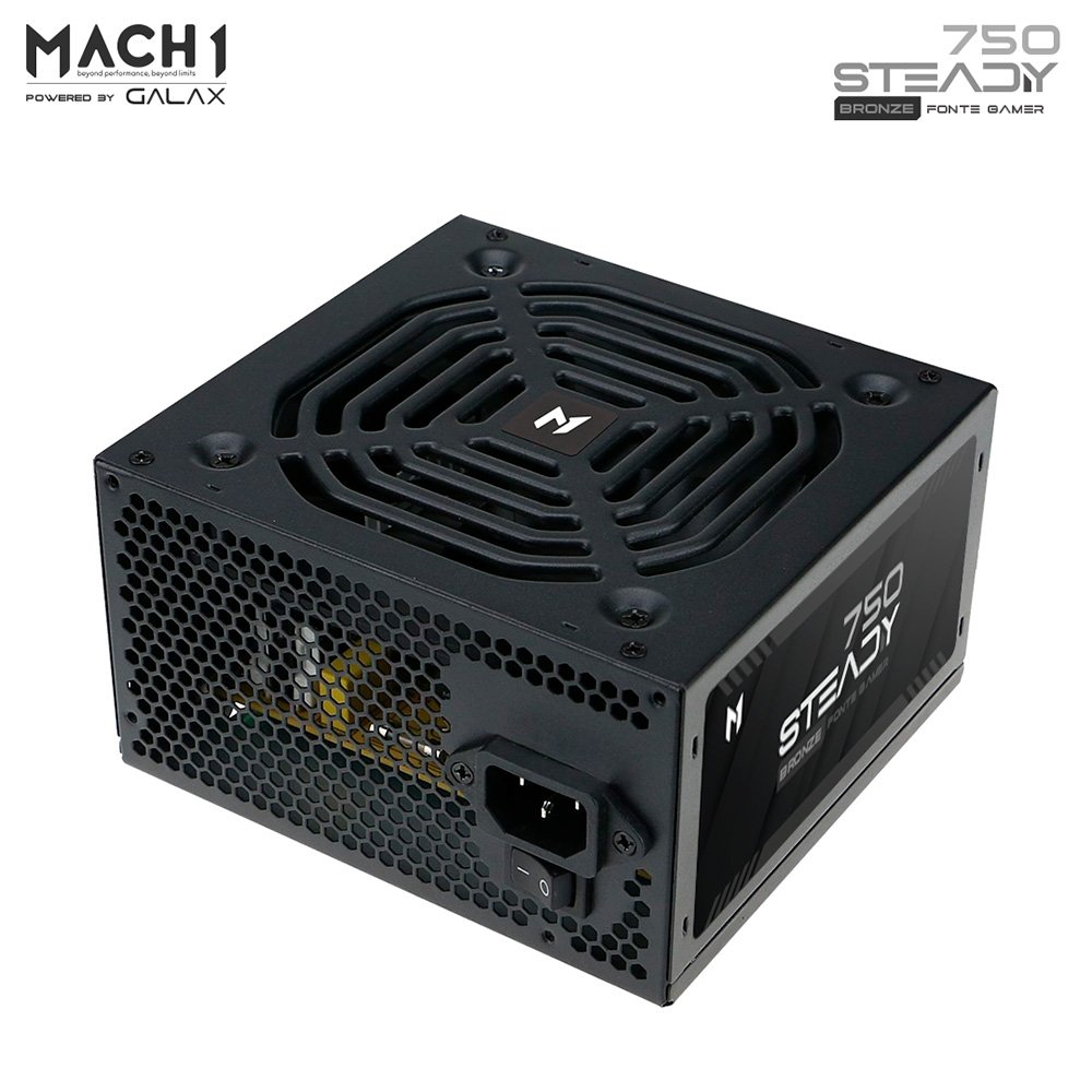 Fonte MACH1 Steady, 750W, 80 Plus Bronze, PFC Ativo, Preto - 750Steady - view 2