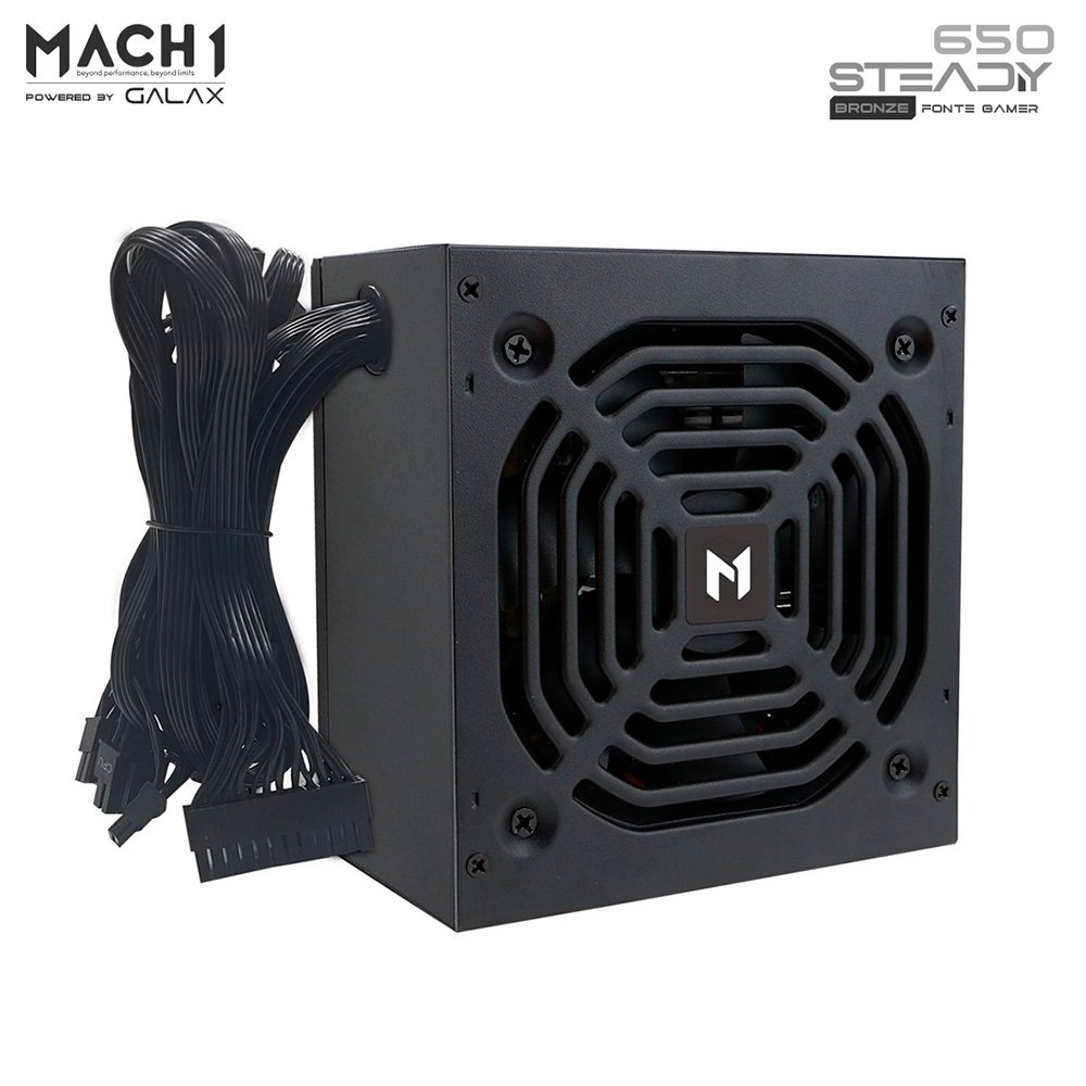 Fonte MACH1 Steady, 650W, 80 Plus Bronze, PFC Ativo, Preto - 650Steady - view 2