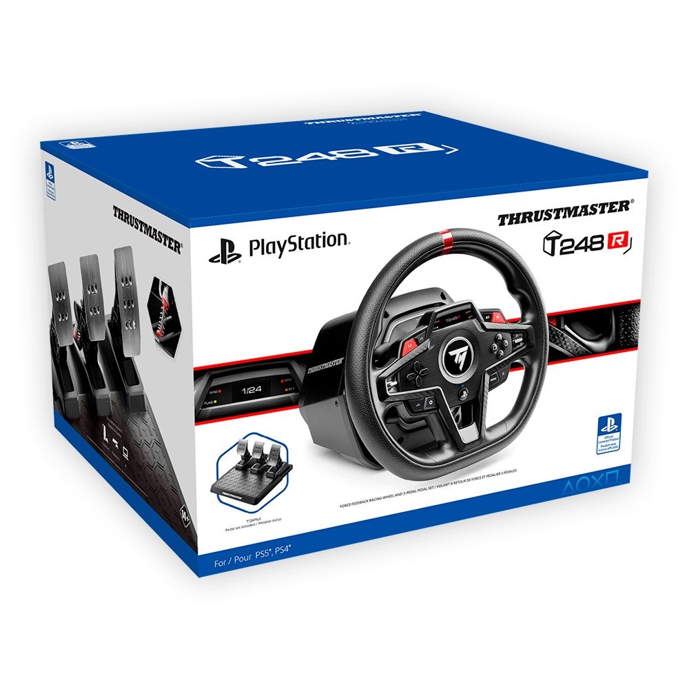 Volante Gamer Thrustmaster T-248R, Force Feedback 3,1Nm com Pedais T3PM LTE H.E.A.R.T, PS5/PS4/PC, Preto - 4160921 - view 10