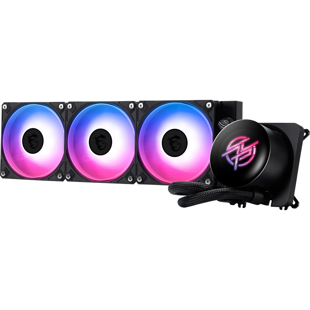 Imagem 3 de 5 do produto Water Cooler MSI MPG CORELIQUID P13 , ARGB, 360mm, Intel e AMD, Preto - CLP13360