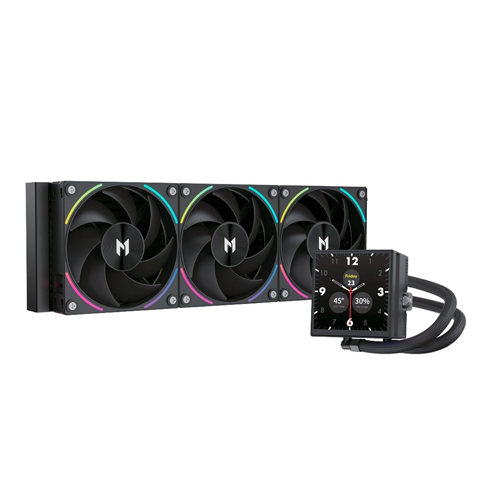 Water Cooler MACH1 APEX, ARGB, 360mm, com Tela LCD, AMD e Intel, Preto - AV360BK 4
