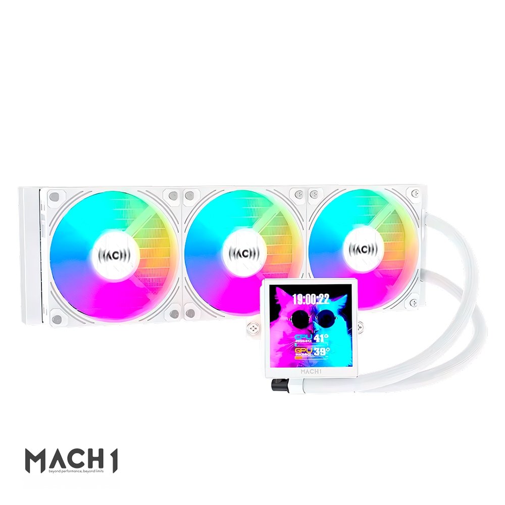 Water Cooler MACH1 CHILL, ARGB, 360mm, AMD e Intel, Branco - IEV360WH