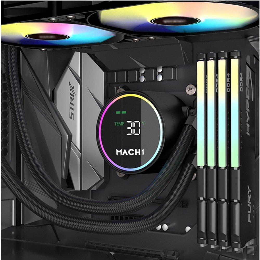 Water Cooler MACH1 EXTREME, Digital, ARGB, 360mm, AMD e Intel, Preto - ICEFDIG360BK Water Cooler MACH1 EXTREME, Digital, ARGB, 360mm, AMD e Intel, Preto - ICEFDIG360BK