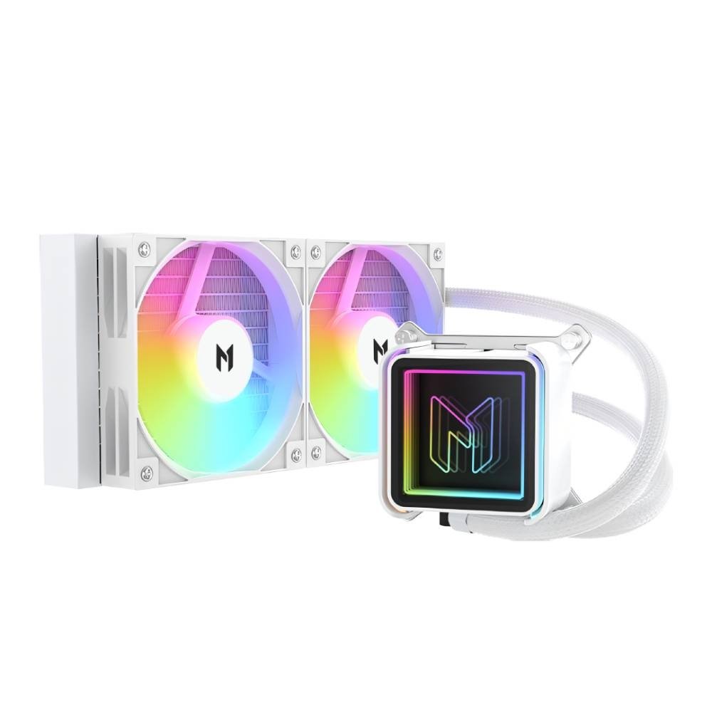 Water Cooler MACH1 EXTREME, ARGB, 240mm, Efeito Espelho Infinito, AMD e Intel, Branco - ICEMIRROR240WH 5
