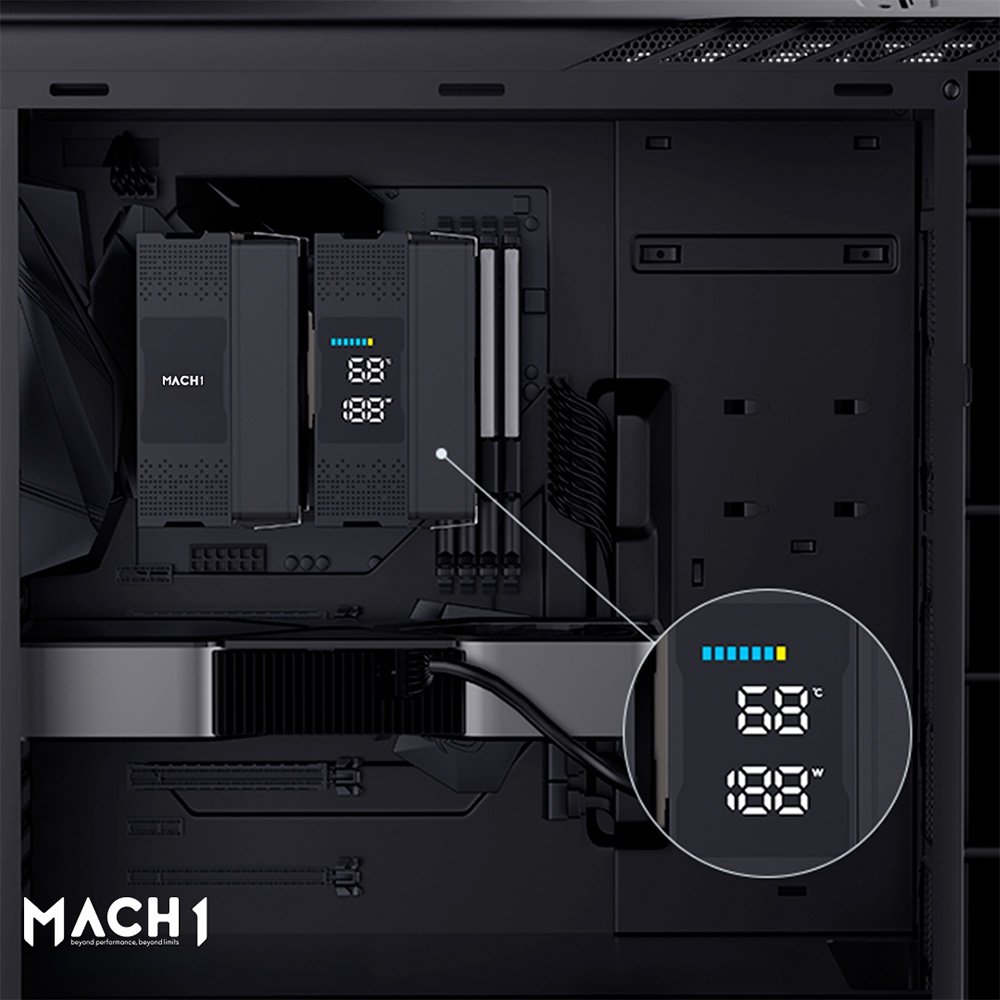 Imagem 6 de 6 do produto Air Cooler MACH1 ASTRO, Digital, AMD e Intel, 120mm, Preto - P60T-DIG