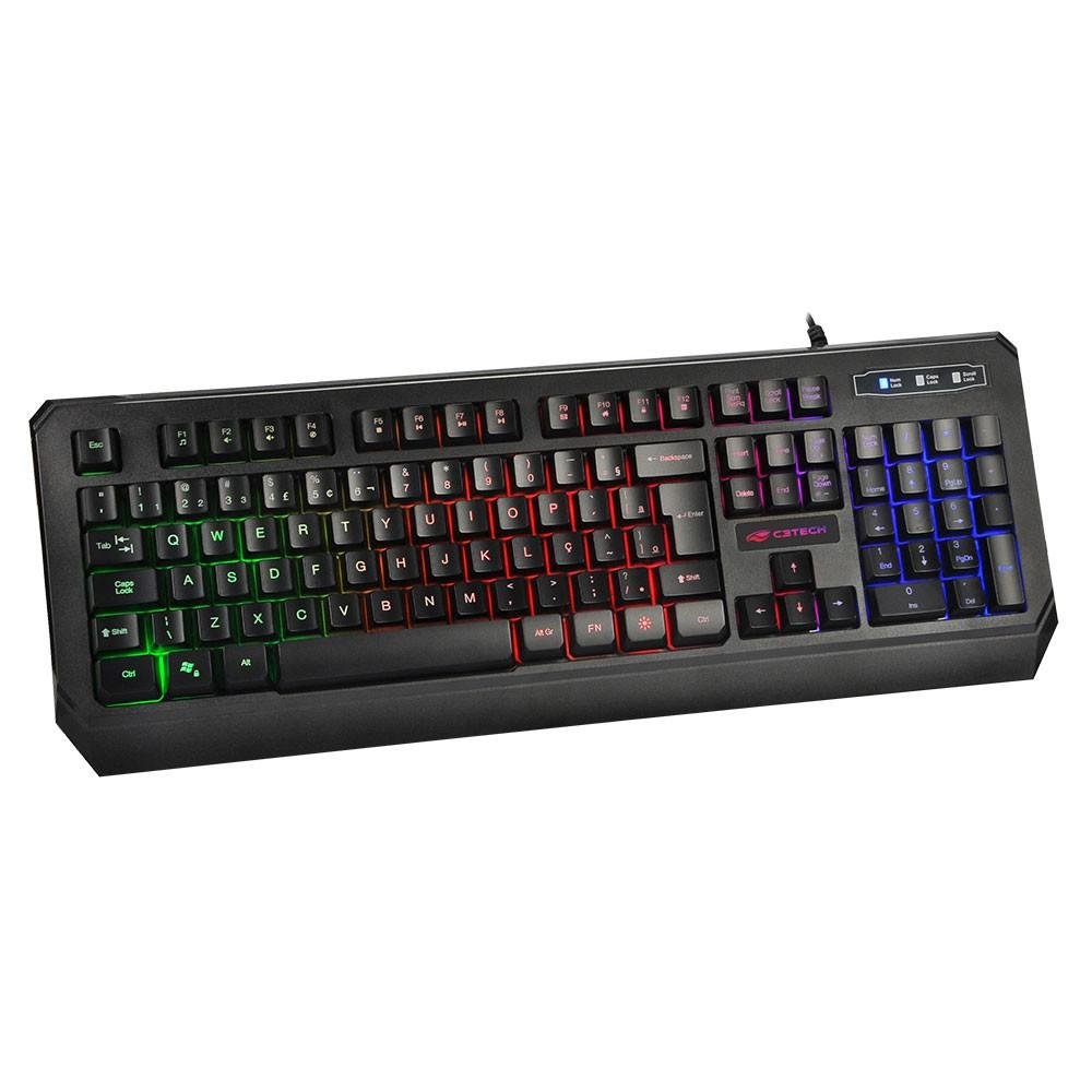 Teclado Gamer C3 Tech LED, ABNT2 - KG-50BK Teclado Gamer C3 Tech LED, ABNT2 - KG-50BK