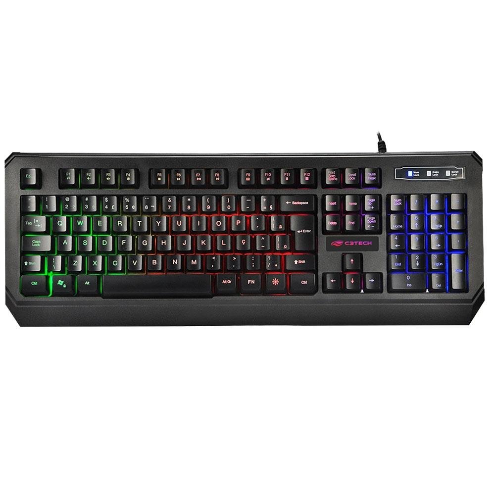 Teclado Gamer C3 Tech LED, ABNT2 - KG-50BK Teclado Gamer C3 Tech LED, ABNT2 - KG-50BK