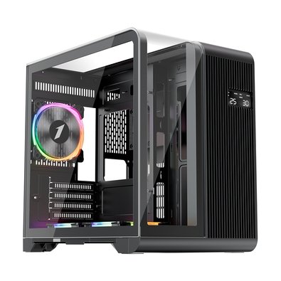 Gabinete Gamer 1STPLAYER RT5, Mid Tower, ATX, Lateral em Vidro Temperado, Preto - RT5-BK
